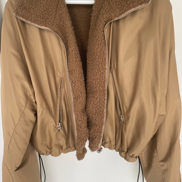 ***Fundraiser*** OAK + FORT cropped bomber / teddy jacket. - Picture 1 of 2